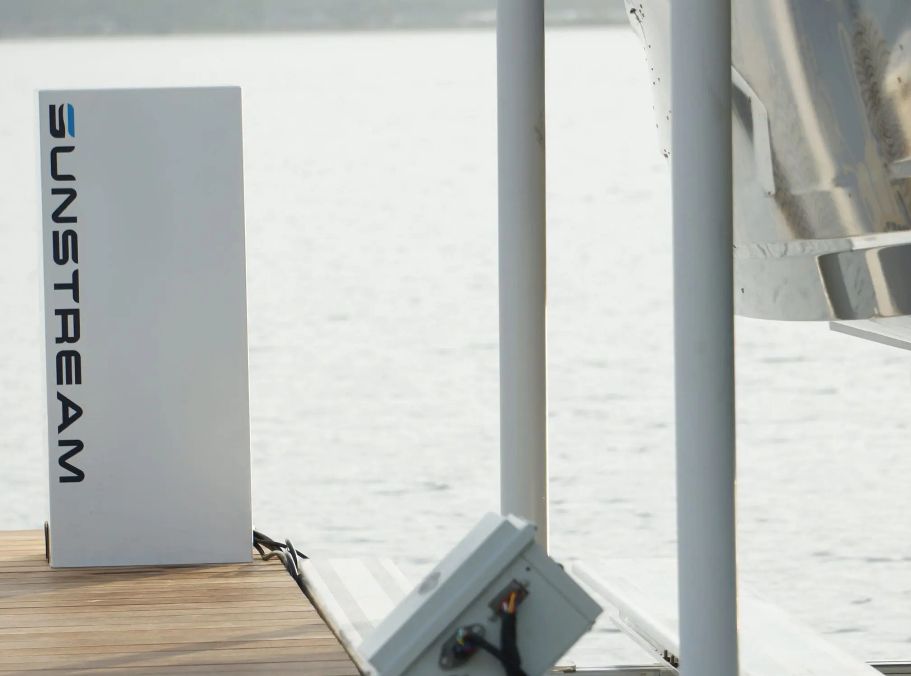 Sunstream power pedestal on a dock